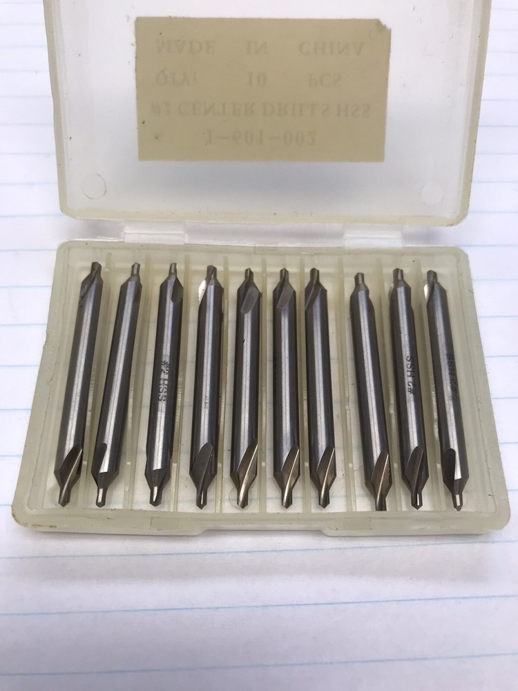 10 pcs.  #2 HS 60 DEGREE COMBINED DRILL & COUNTERSINKS. IMPORT (loc stk)
