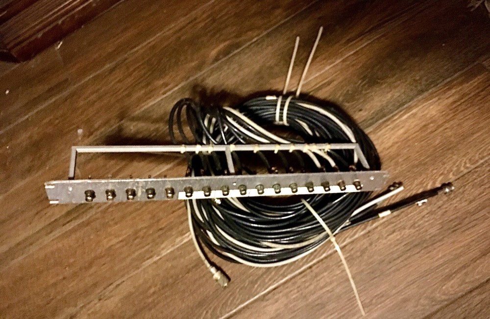 VIDEO PATCH BAY—BNC-Rack Mounted Panel-16 Port.—11 Have Cables Attached