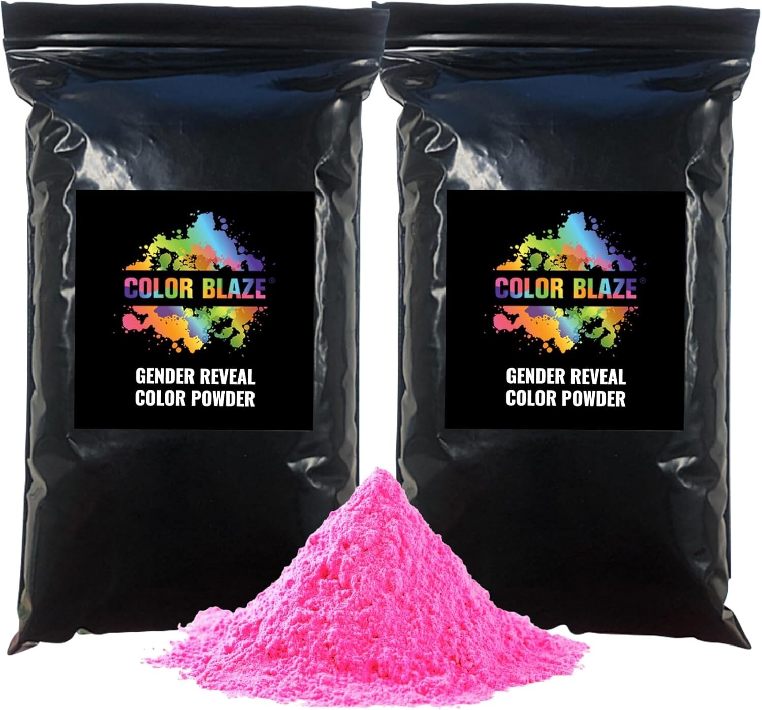 Color Blaze Black Out Gender Reveal Pink Colored Powder Burnout (2lbs Pink)