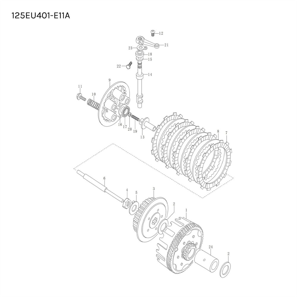 Mutt Mastiff 250 EU5 2021 - 2025 Clutch Column Top ref no.13