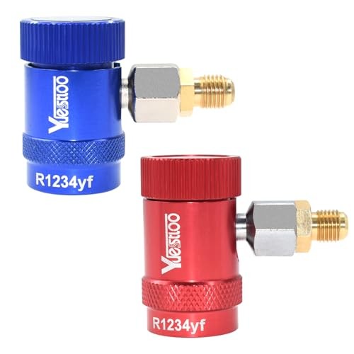 R1234yf Quick Coupler, High & Low Pressure Couplers 2 Pack Set for Air