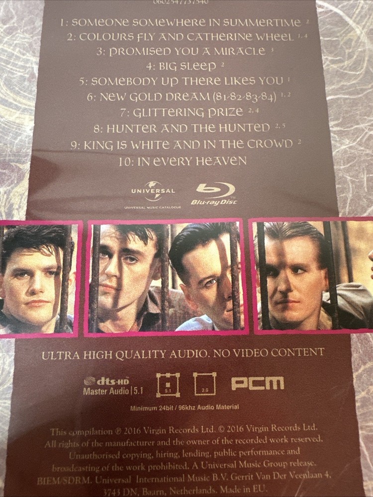 Simple Minds New Gold Dream Blu-ray Pre-owned
