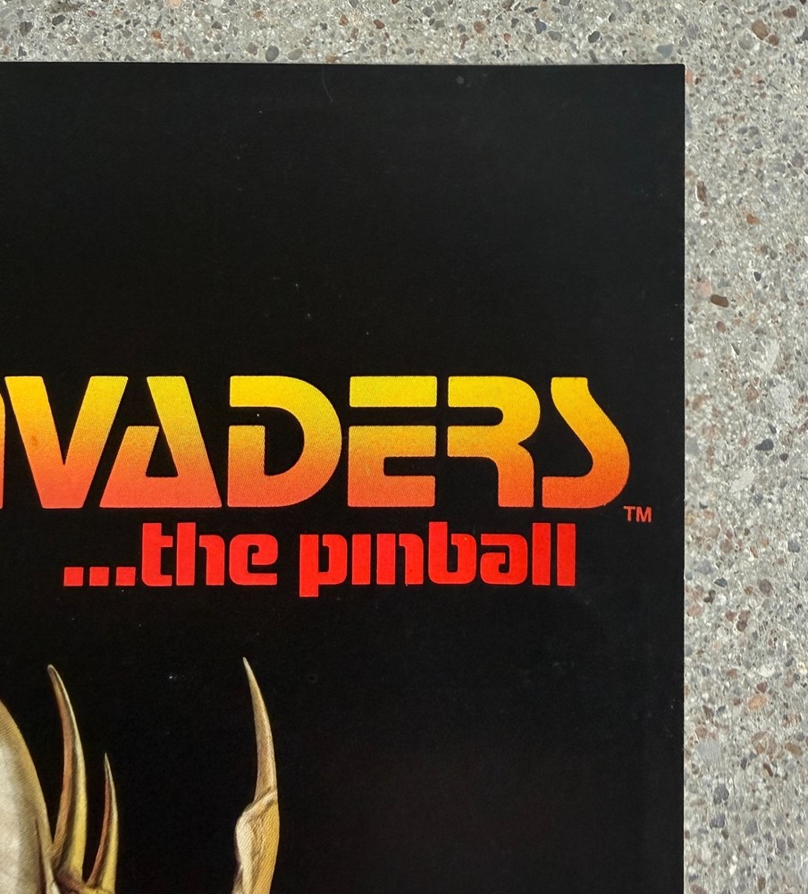 Space Invaders Original Pinball Arcade Flyer | 1980 Bally | Very Good Condition