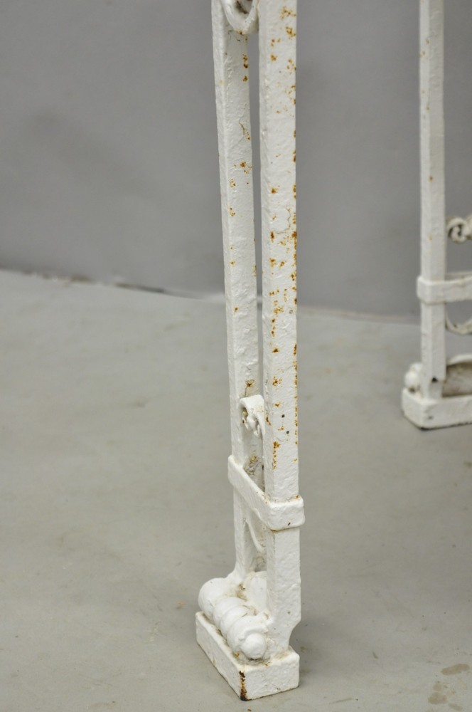 Antique Gothic Renaissance Wrought Iron Stretcher Base Potting Side Table (B)