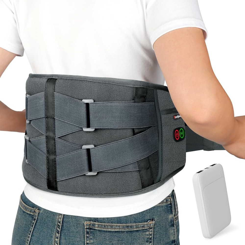 Comfytemp Cordless Heating & Massager Pad for Back Relief – Portable, Auto‑Off