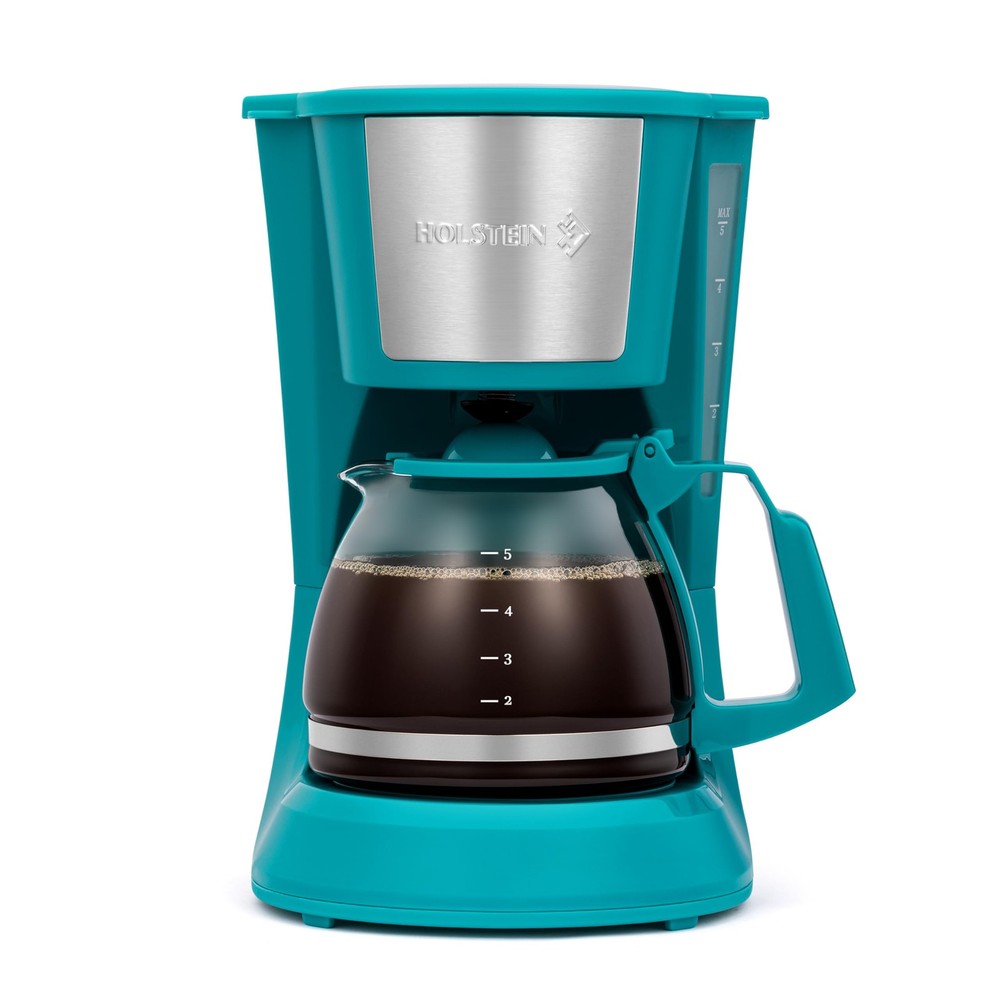 Holstein Housewares 5 Cup Drip Coffee Maker – Compact and 5 Cup, Teal