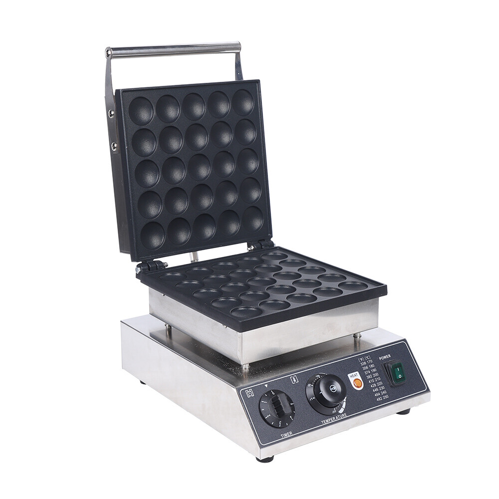 Mini Dutch Pancake Maker Poffertjes Machine for 25PCs Mini Round Pancakes