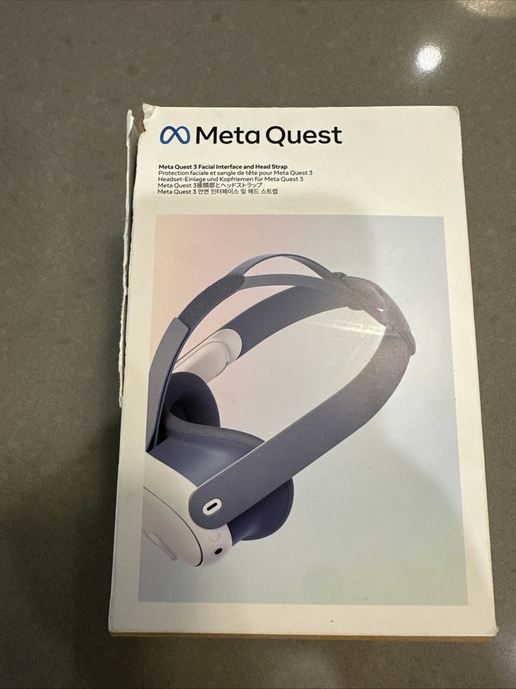 Meta Quest 3 Facial Interface & Head Strap - Blue (new Damaged Box)