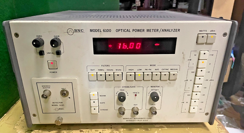 BNC Berkeley Nucleonics 6100 Optical Power Meter/Analyzer