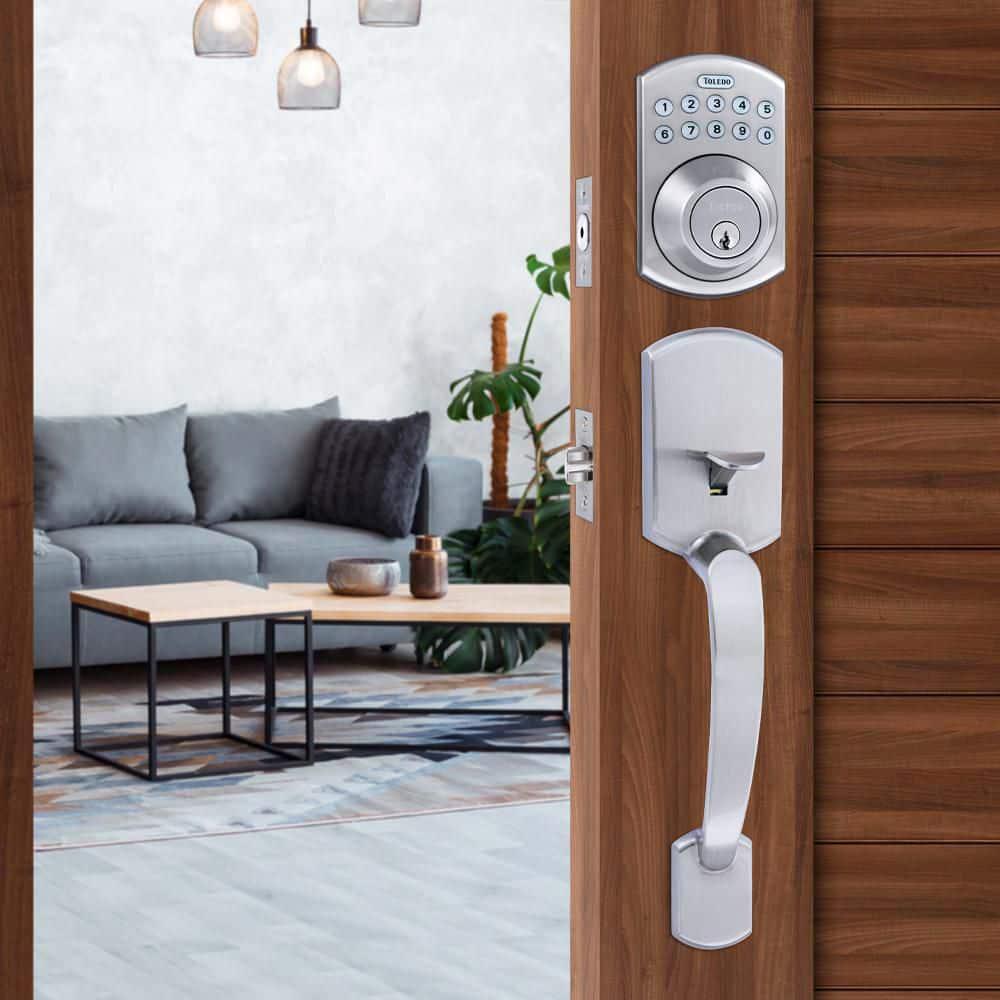Door Lock Electronic Handle Set Deadbolt Keyless Keypad Lever Security Remotes