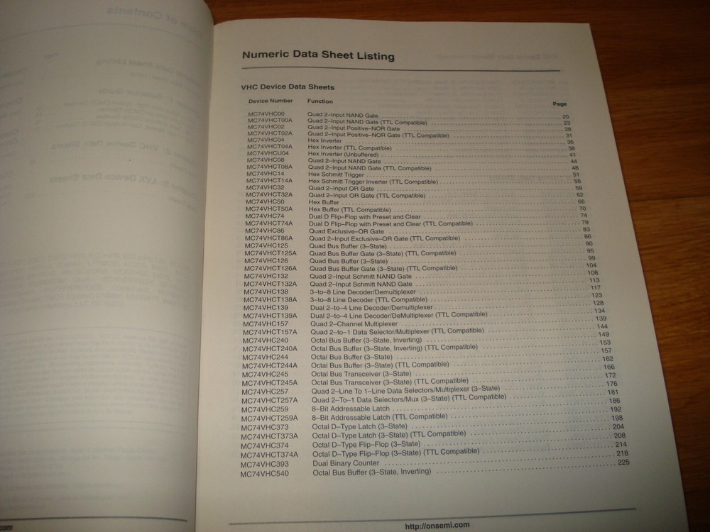 ON Semiconductor Standard Low-Voltage Logic VHC,LVX,LCX,VCX Databook, Jun 2002
