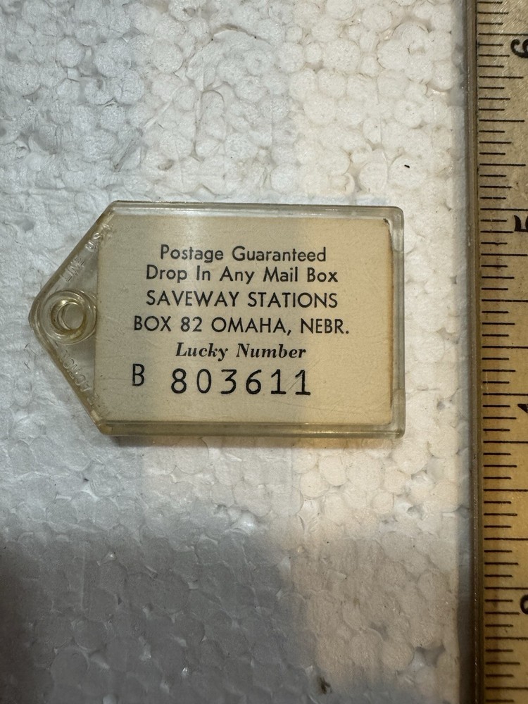 Vintage Keychain- Saveway Rocket Gasoline