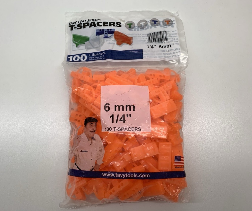 Tavy Two Sided Tile Spacers 6mm 1/4” 100 Qty