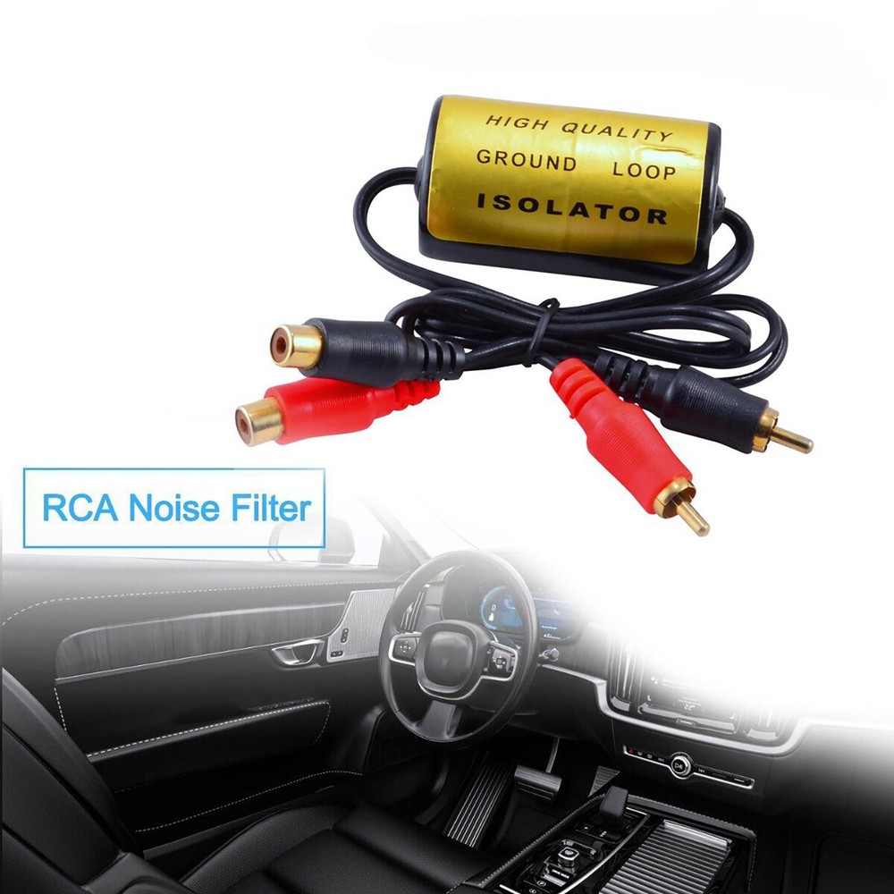 RCA Audio Noise Filter Suppressor Ground Loop Isolator For Car & Home Stereo