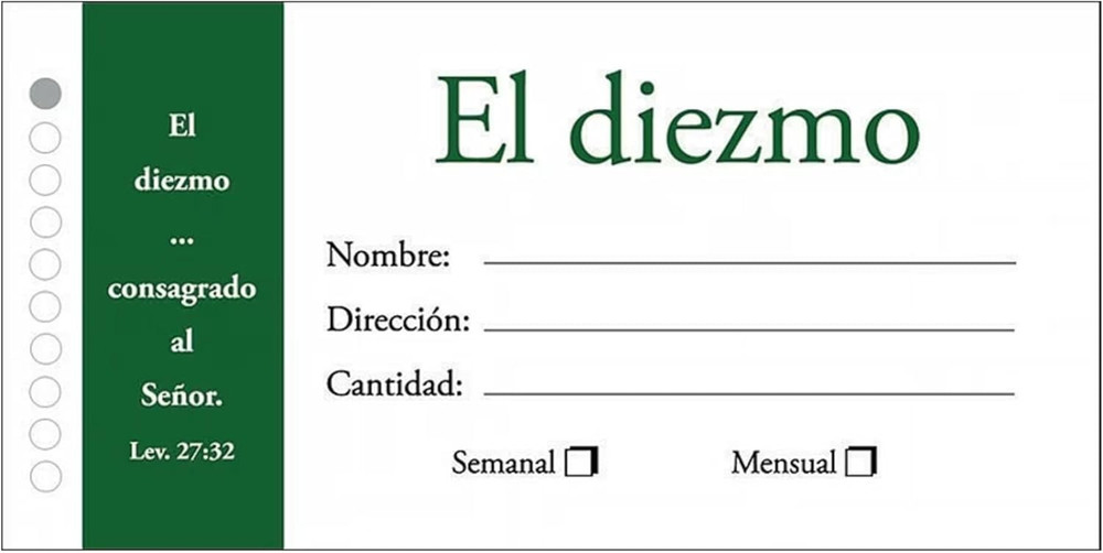 Spanish Offering Envelope, Tither/El Diezmo, 100 Count