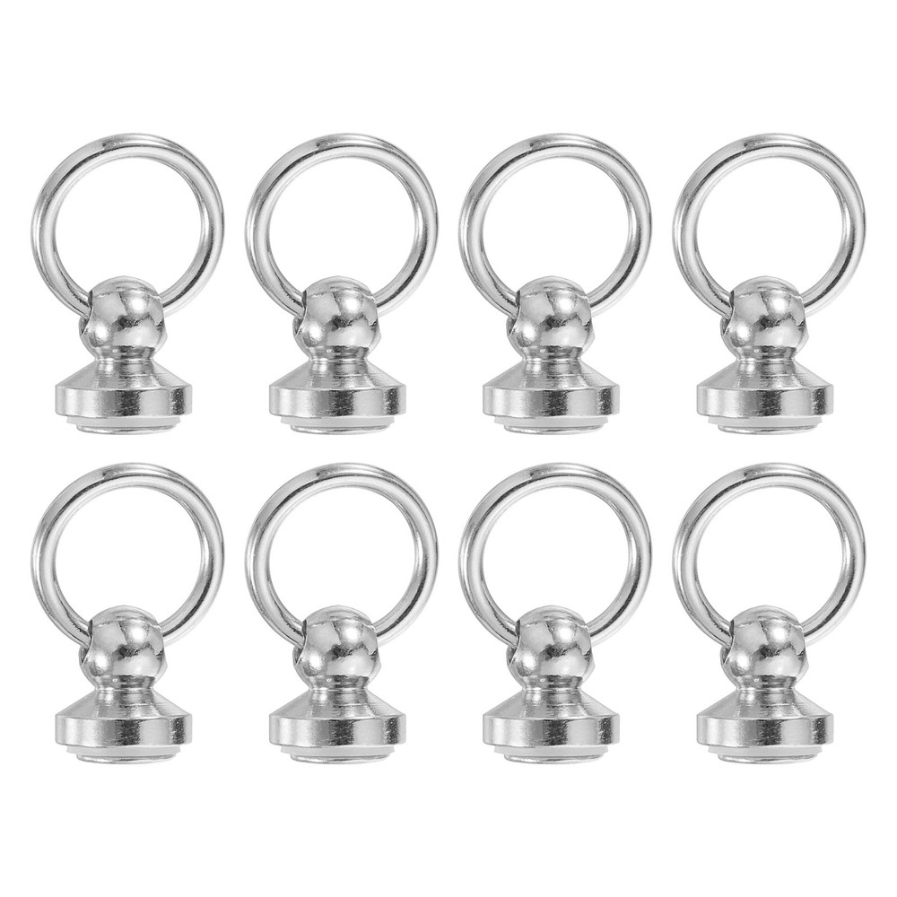 8Pcs Screw Round Head Rivet, 9.5mm Pull Ring Rivet Fasteners (Chrome Color)