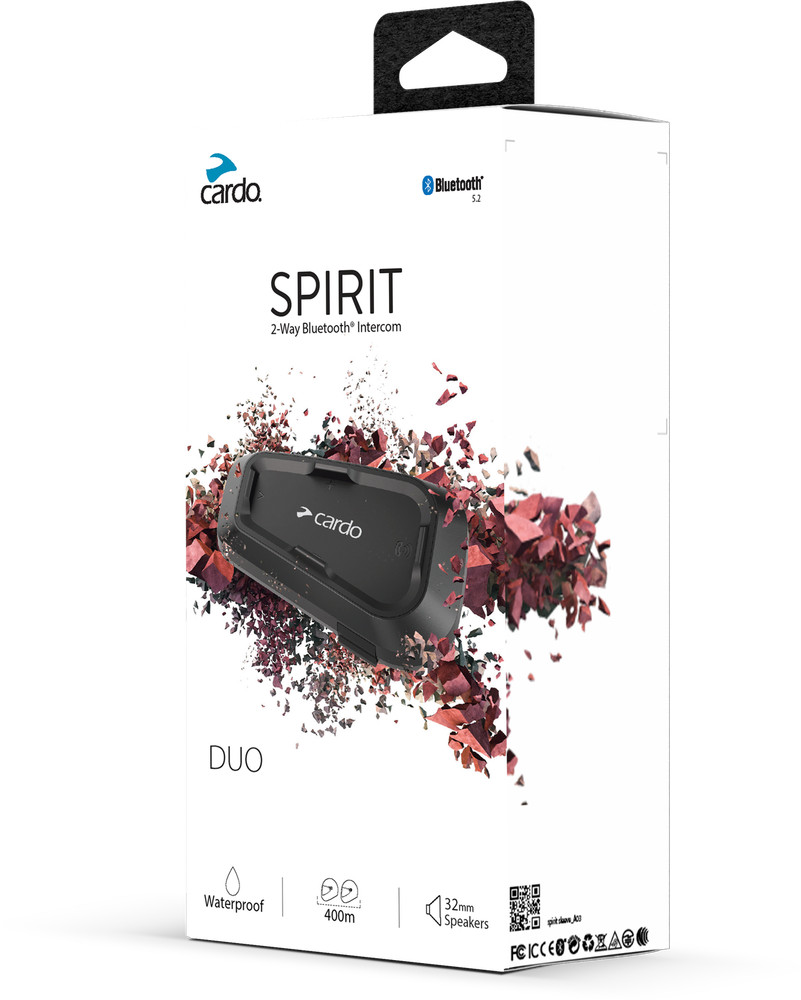 CARDO SYSTEMS Spirit Bluetooth Single Motorcycle Communication System SPRT0101