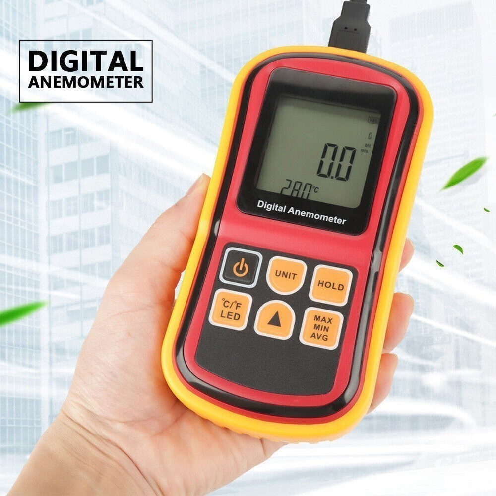 GM8901 Handheld LCD Digital Anemometer Air Speed Tester Wind Velocity