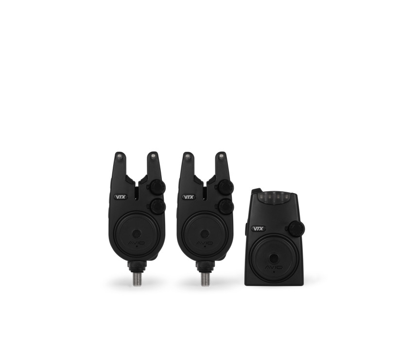 Avid Carp VTX Bite Alarm Set 2 or 3 Rod Sets + Receiver