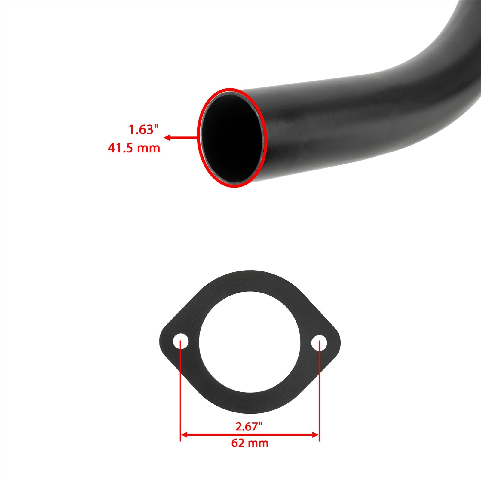 Exhaust Muffler and Pipe w/ Gaskets fits Yamaha Raptor 350 YFM350R 2004 - 2013