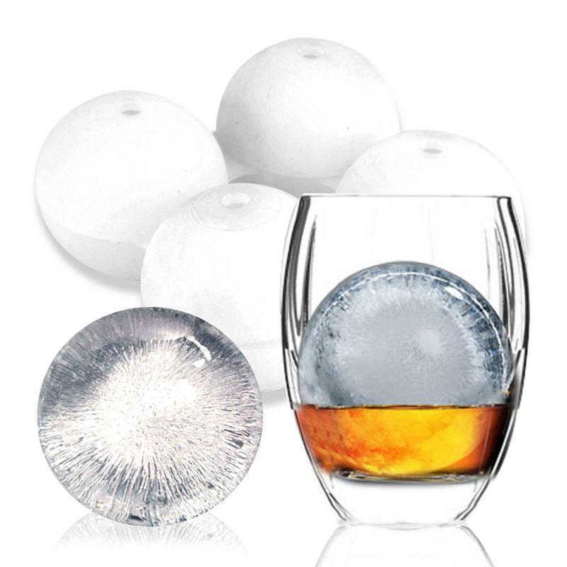 4 Pack 2" Large Round Ice Cube Tray Ball Maker Molds Jumbo ICE BALLS for Drinks