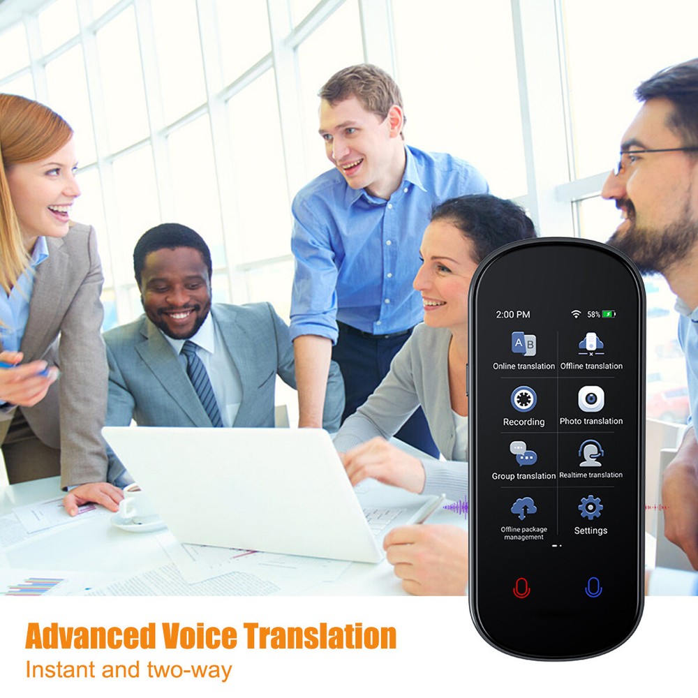 139+ Languages Translator Device, 3”Touch Screen Two-Way Real-Time Translator UK