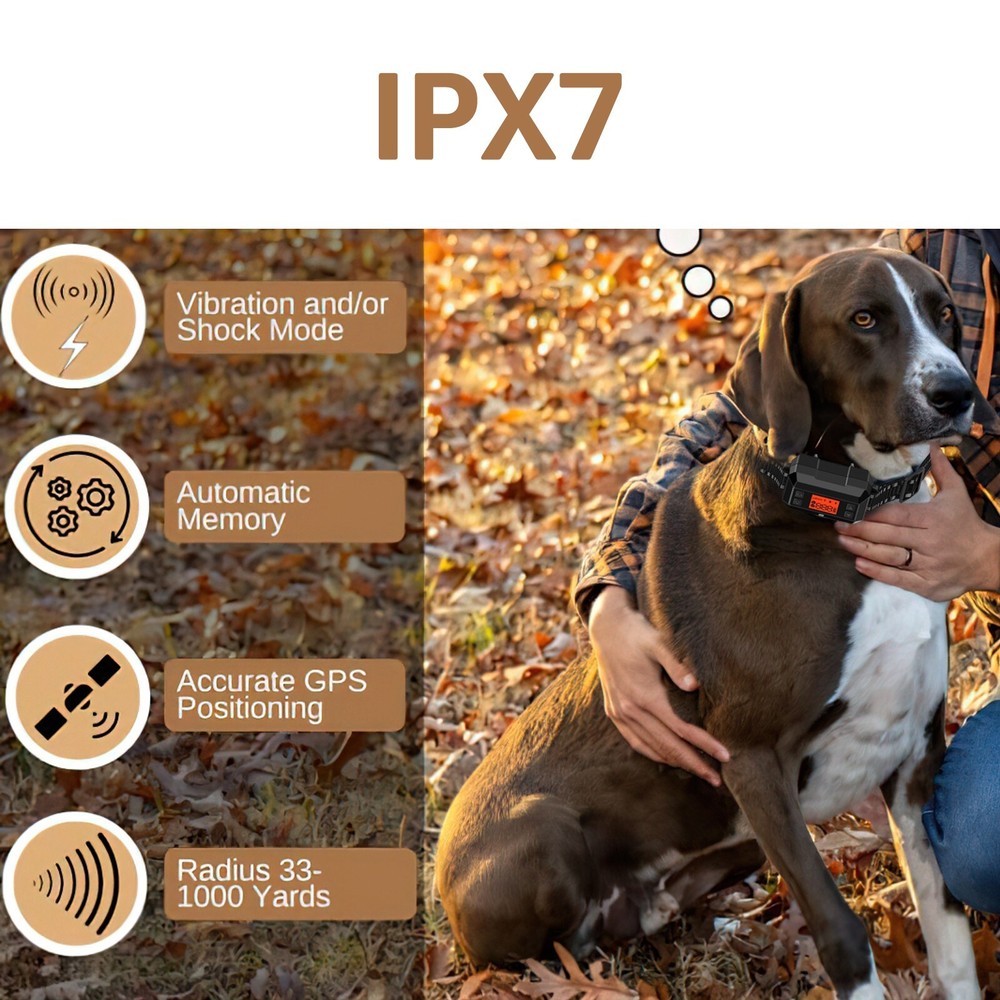 Upgraded GPS Wireless Fence System Medium Large Dog Containment Waterproof