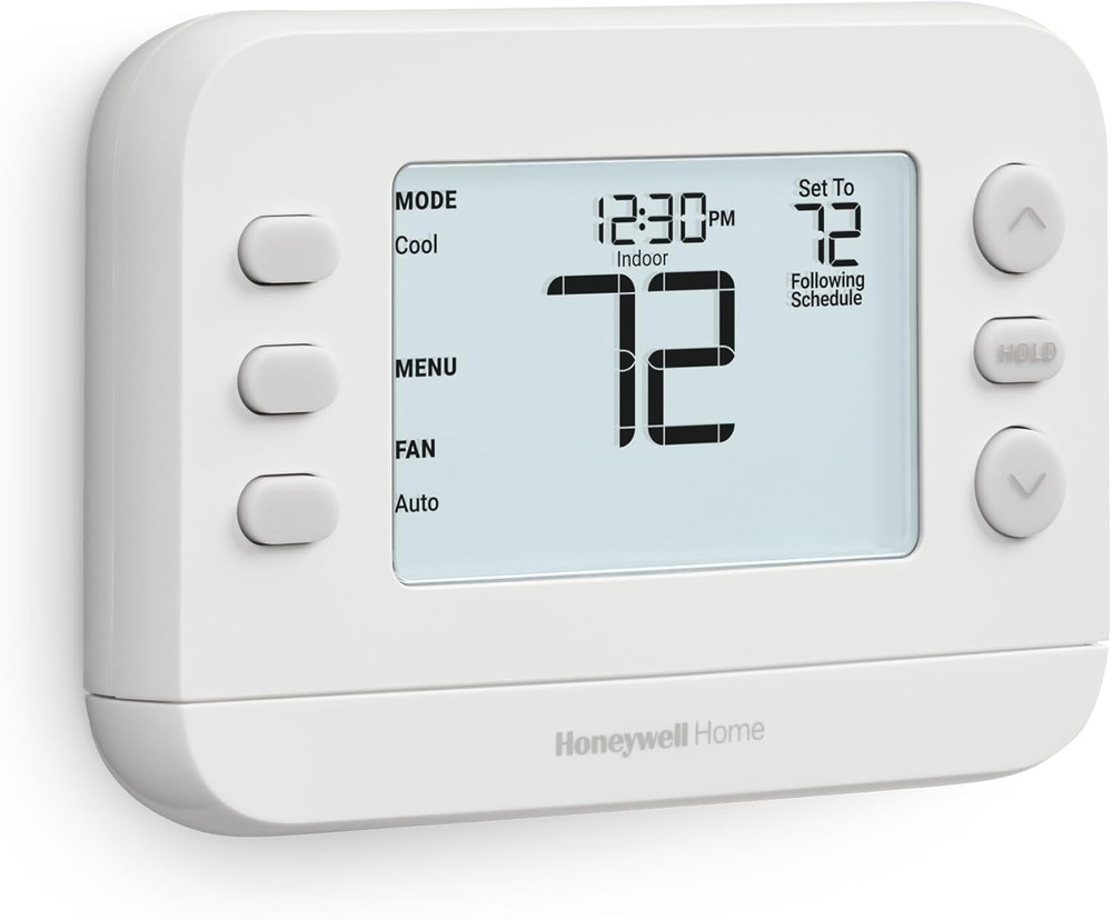 New! Programmable Thermostat, Single-Stage, 1 Heat/1 Cool Compatibility, Flexib