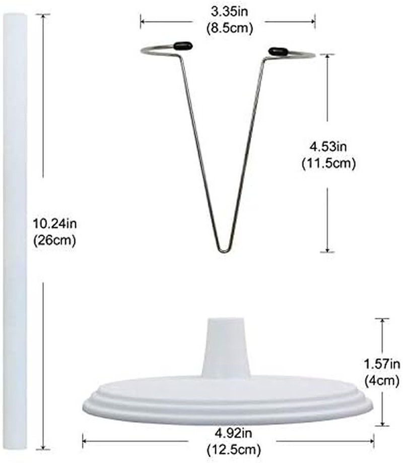 2 Pcs Adjustable Doll Stand Support Base for 14-18 Inch Dolls - White