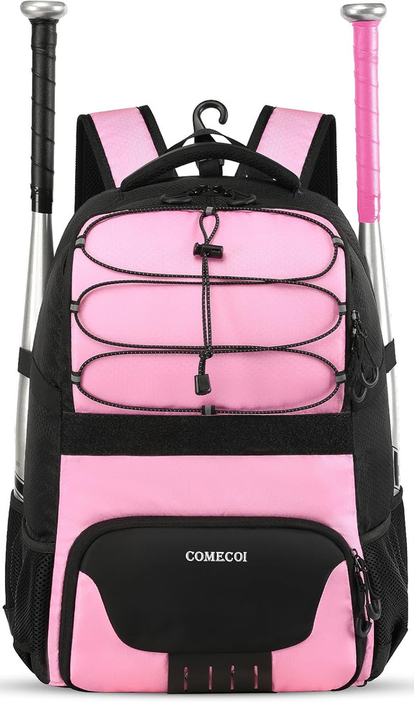 Softball Bag, Lightweight Baseball Backpack with Shoes Compartment, Baseball Bat