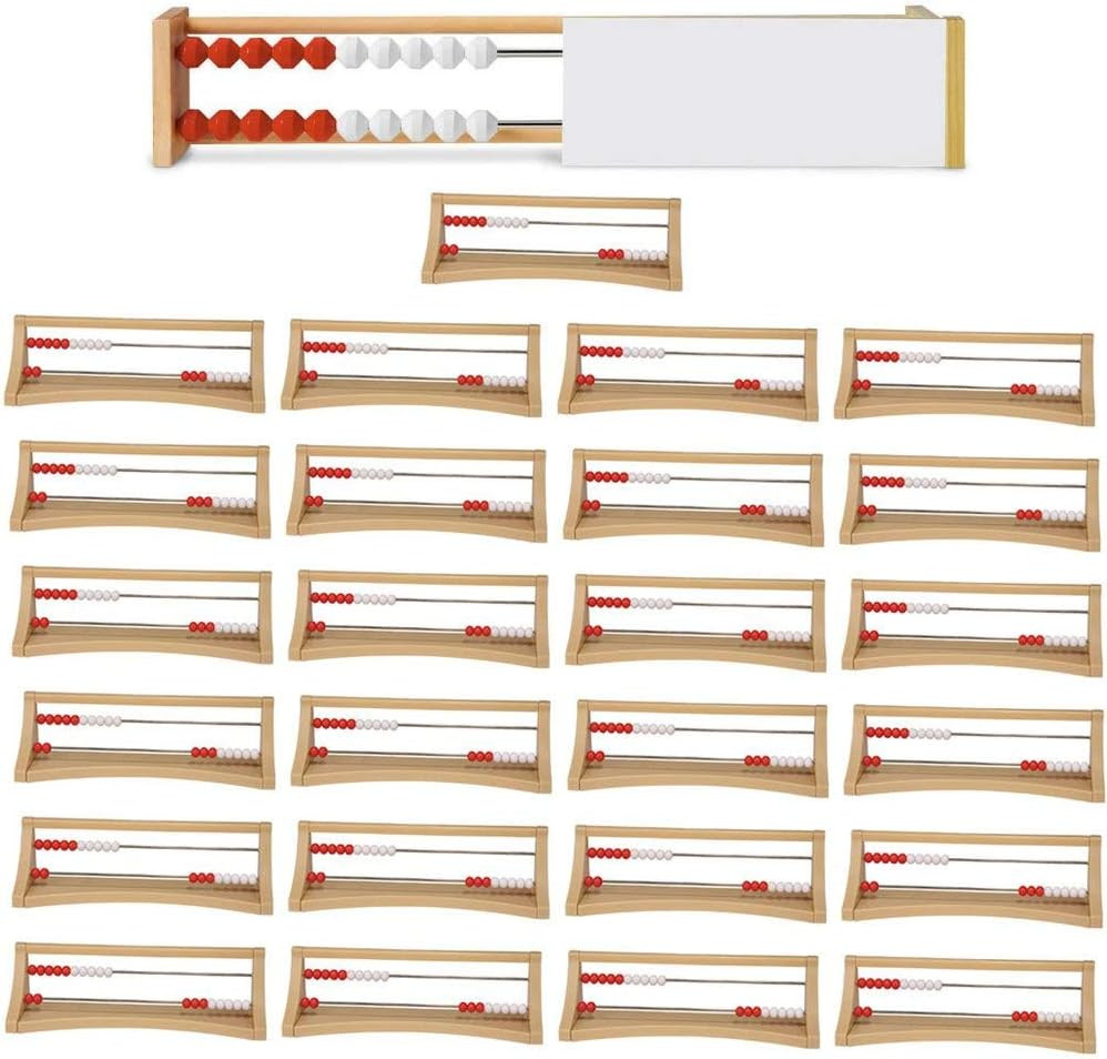 Demonstration 20 Bead Rekenrek Classroom Set, Abacus for Kids Math, Math Manipul