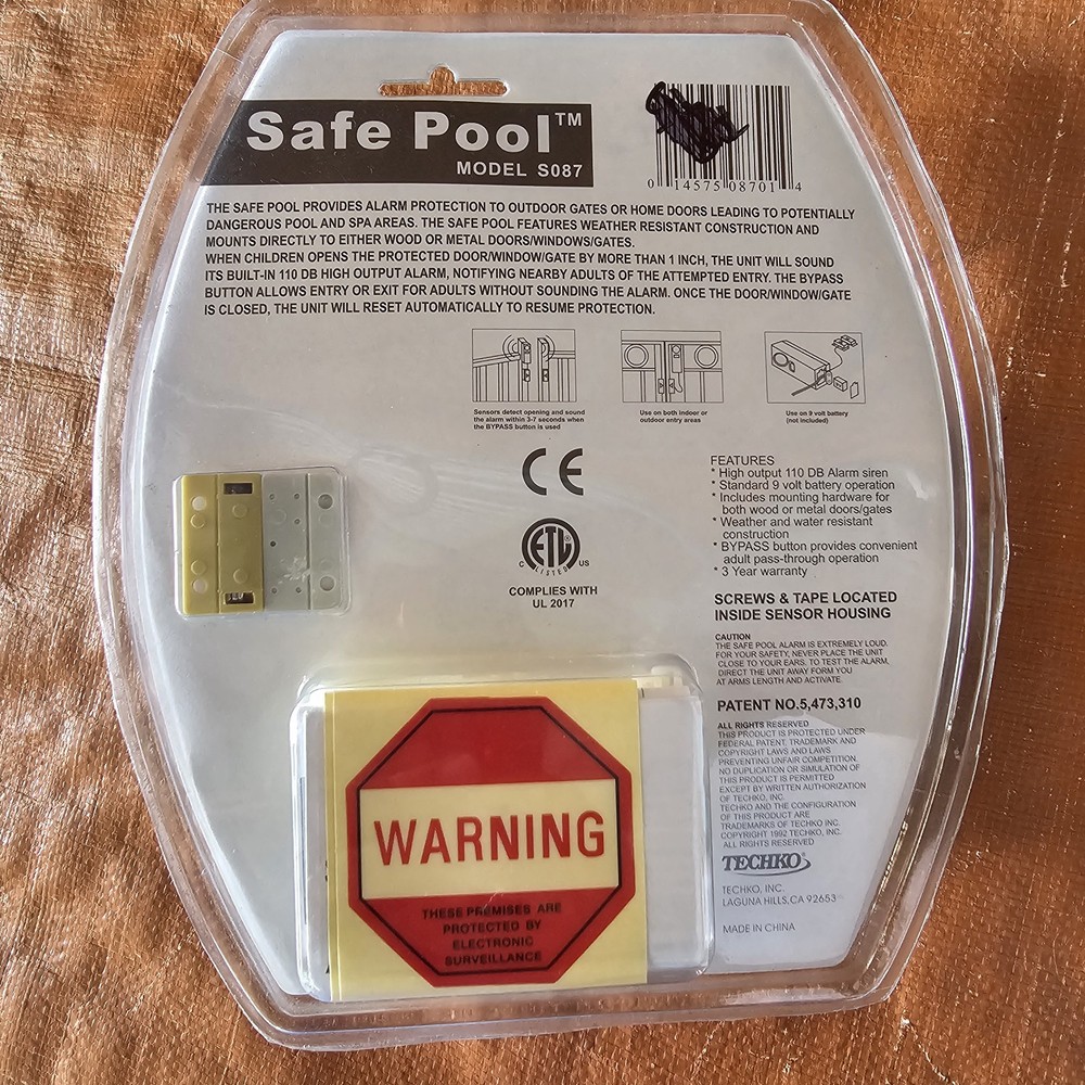 Telko Safe Pool Entry Alarm Model S087 New Sealed