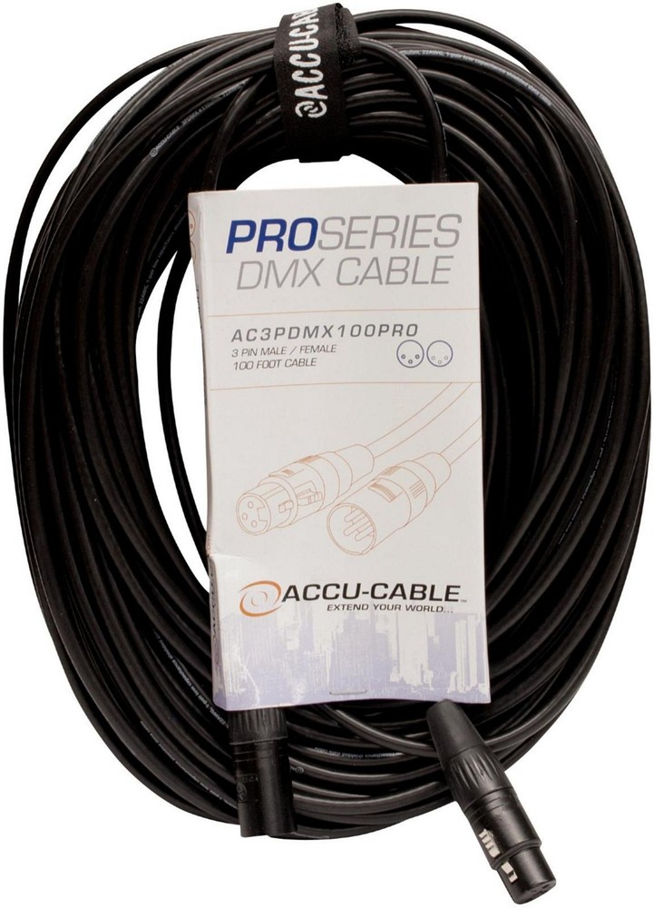 American DJ AC3PDMX5PRO Professional DMX Lighting Cable 100 ft.