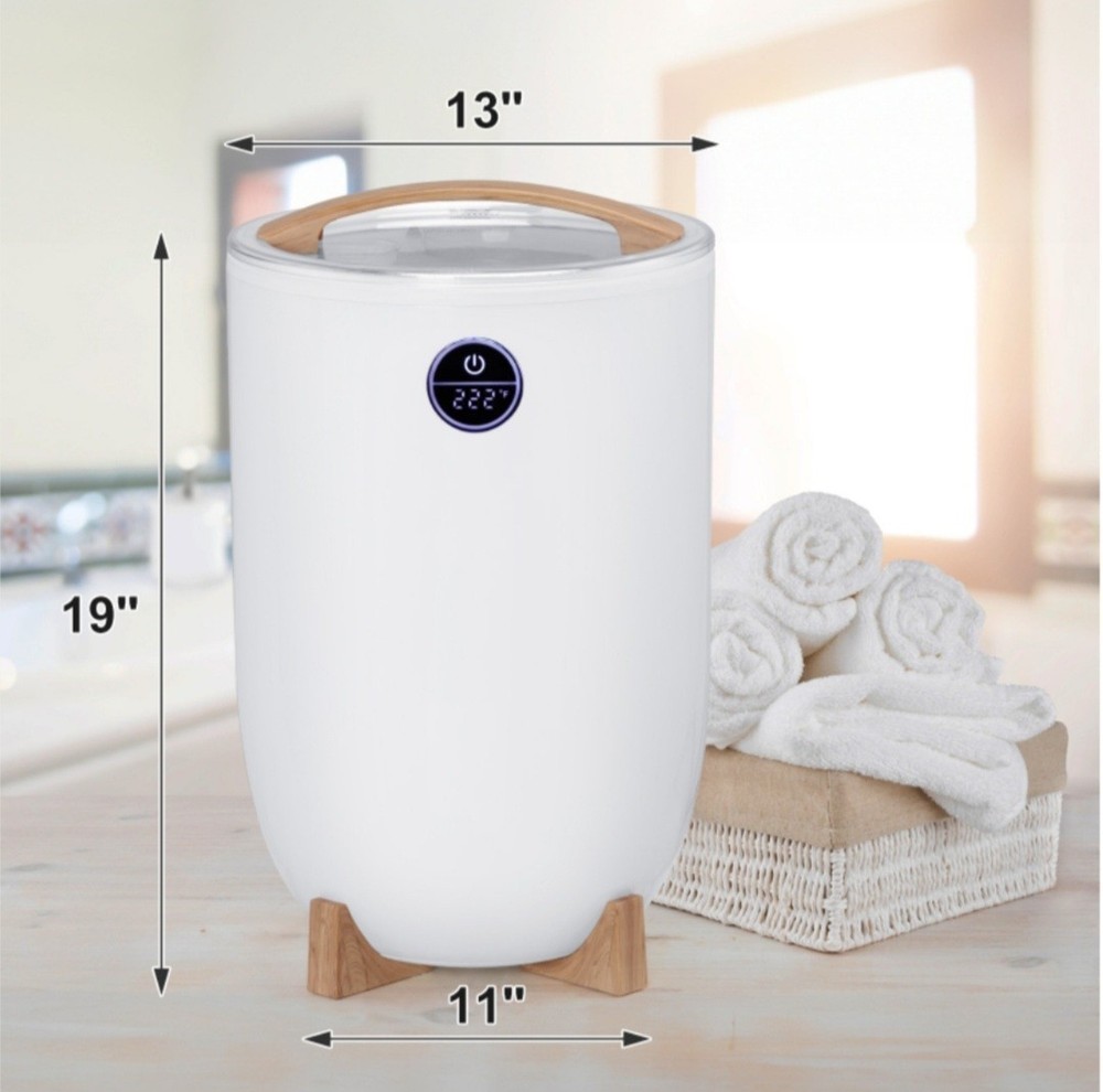 Towel Warmer Bucket Style with Remote Control Adjustable Timer, Child Lock