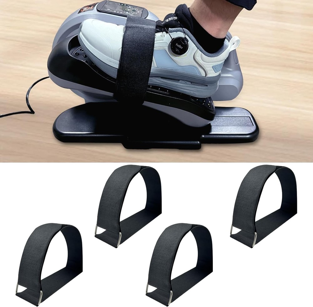 4 Pack Pedal Straps for Under Desk Exercise Machines - Easy & Reliable