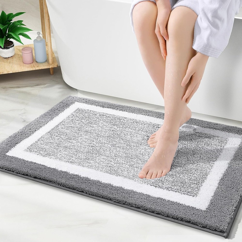 Extra Soft 30x20 Microfiber Bathroom Rug - Stain Resistant & Machine Washable