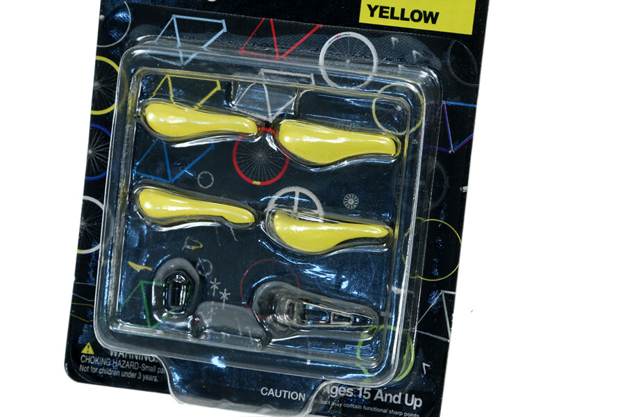 Pedalmafia Pedal ID 1:9 Scale Track Bicycle Saddle Set Yellow NOS