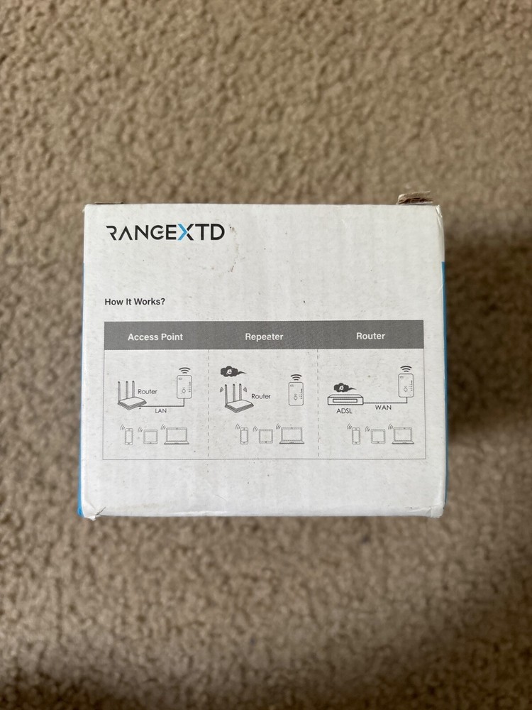 RangeXTD WiFi Range Extender Signal Booster Speeds Up To 300mbps
