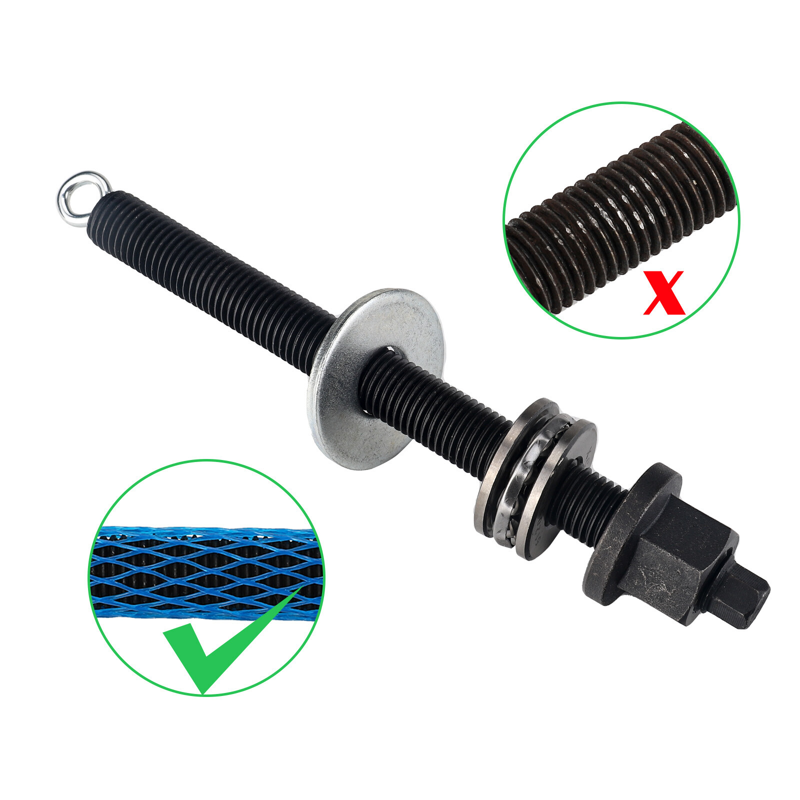 LS Engine Crankshaft Pulley Harmonic Balancer Installer Tool w/ Bearing For GM