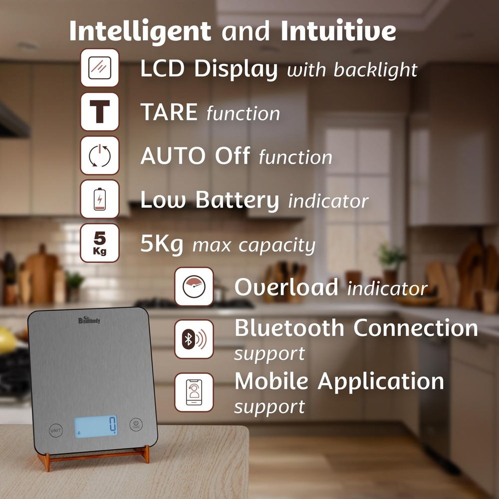 Digital Food Kitchen Scale with Smart App – Large Kitchen Scale with 201 S