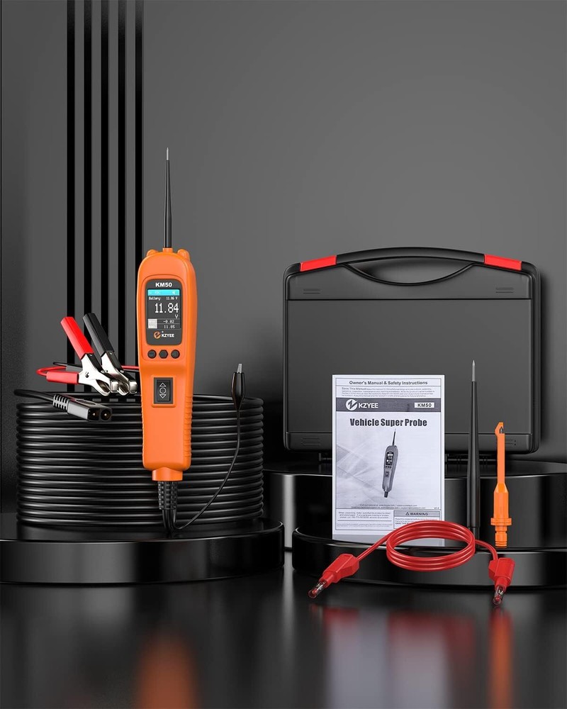 KZYEE KM50 12V 24V Circuit Tester PowerScan Power Electrical Probe AVOmeter Kit