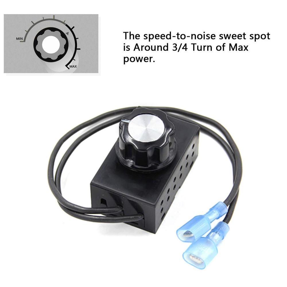 Adjustable Fireplace Stove Blower Fan Speed Control with Rheostat Switch