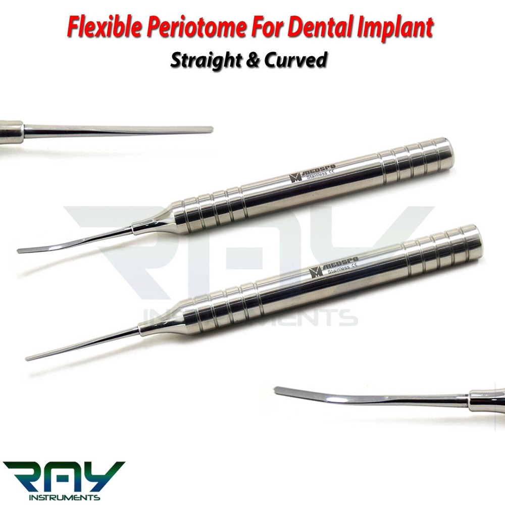 Dental Flex Periotome Titanium Extraction Straight & Curved Screw Periodontal