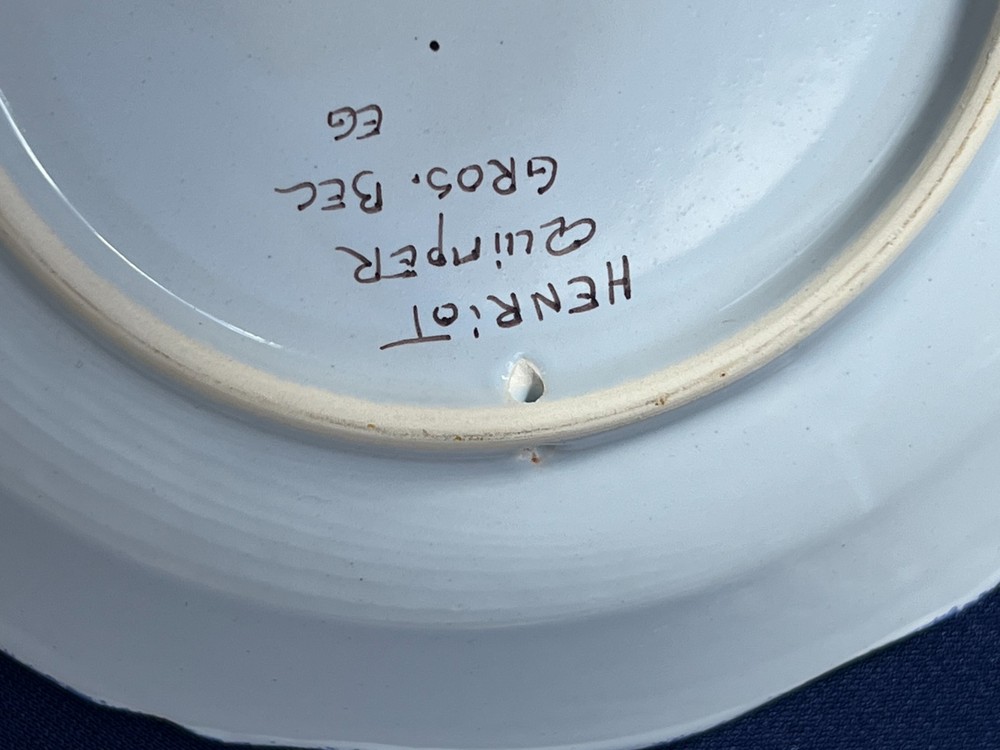 Quimper Pottery 4 Bird Plates 1935