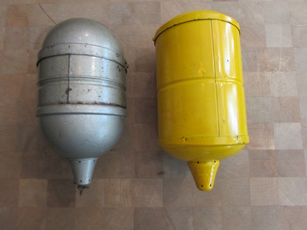Vintage OVERHEAD CANNISTER Auto Safety Spray Fire Control System 2 PCS. EMPTY