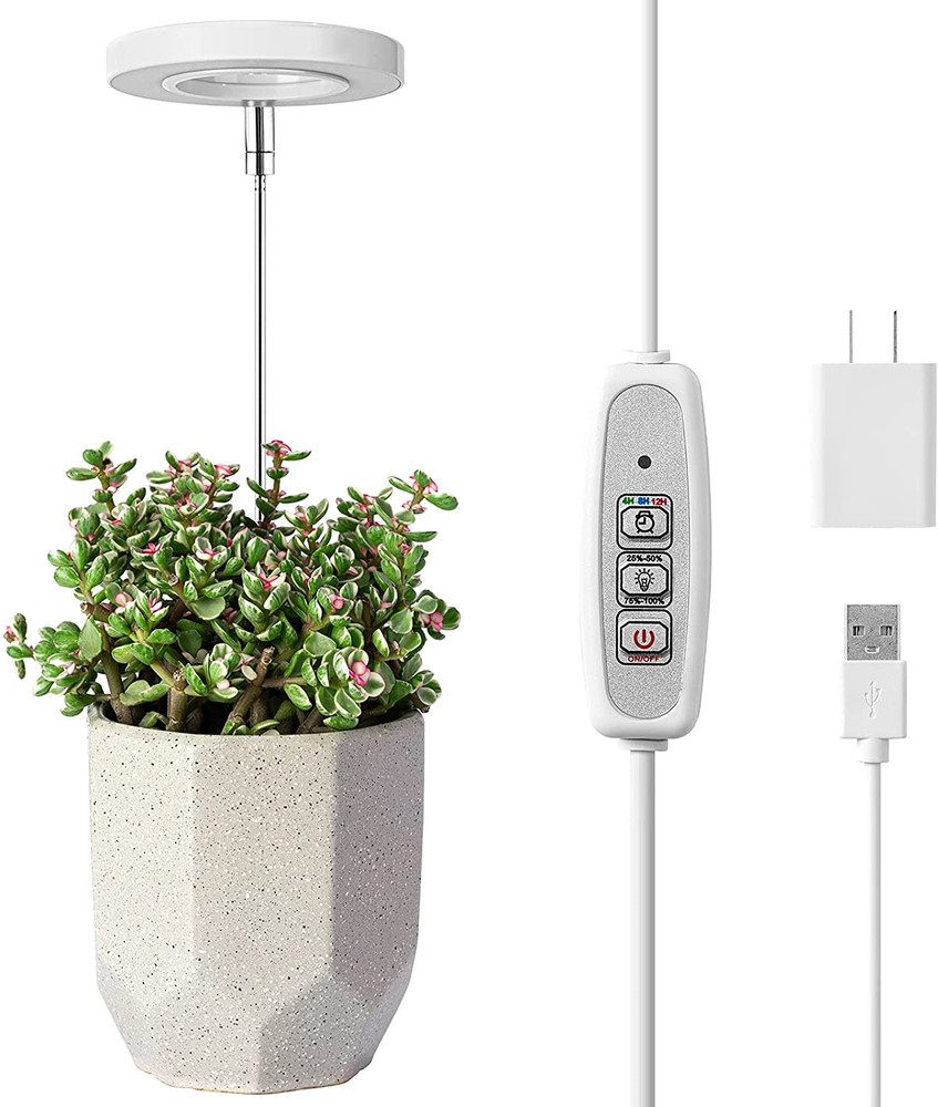 Grow Light, Full Spectrum LED Plant Light for Indoor Plants, Height Adjustable G