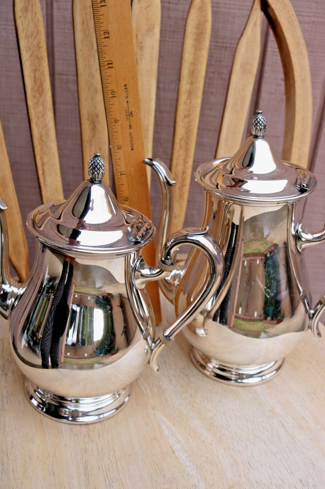 Vintage Reed & Barton Jamestown 1800 Silverplate Tea Set Collectible