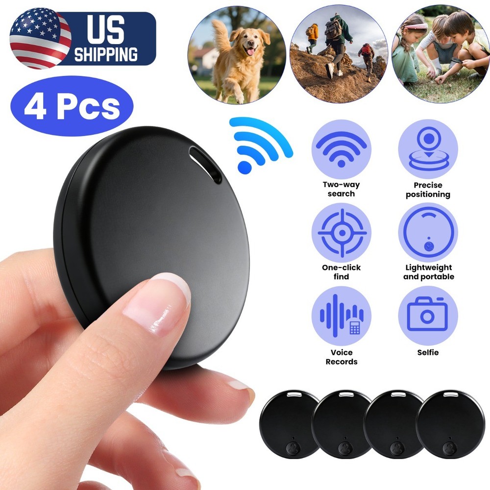 4PACK Mini GPS Tracker For Car Kids Dog Key REAL TIME Location Tracking Devices