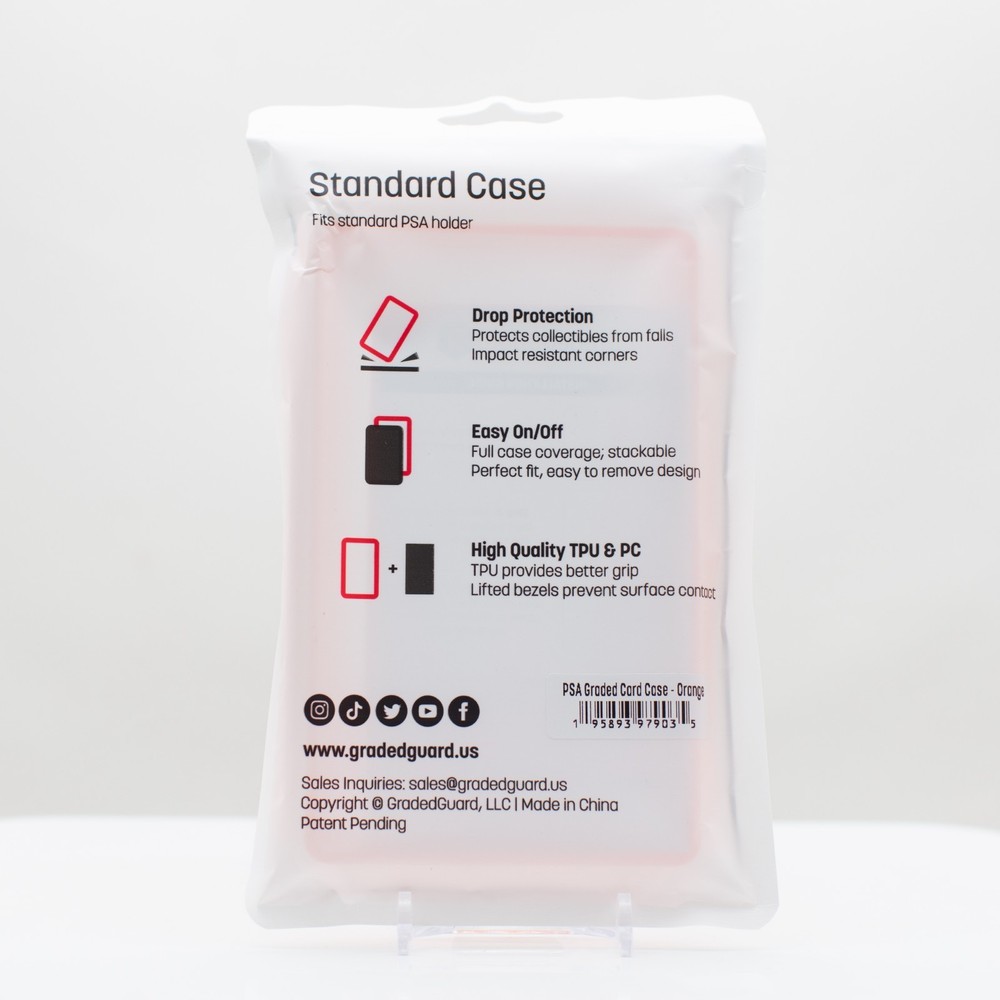 GradedGuard PSA Graded Card Case Guard Protector Stackable (ORANGE)