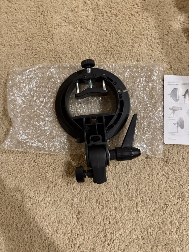 Godox S-type Bracket Bowens Mount Holder for Speedlite Flash - Black